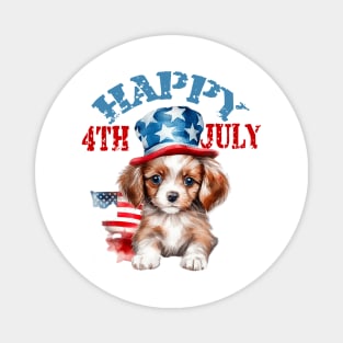 Happy 4th of July-Puppy Magnet